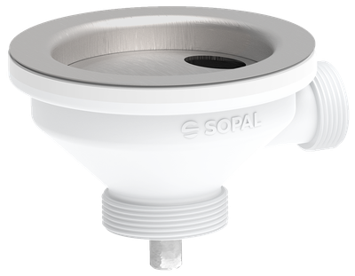 bonde evier inox ø90 avec trop-plein classique