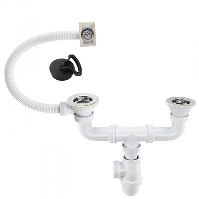 vidage bi-bac avec trop plein + anneau