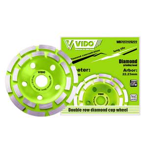 125mm double rangée de roues de tasse de diamant