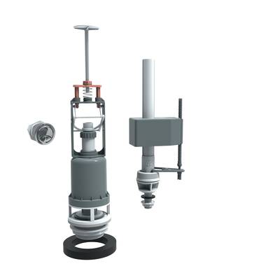 ensemble mecanisme de chasse a bouton poussoir avec flotteur alimentation basse