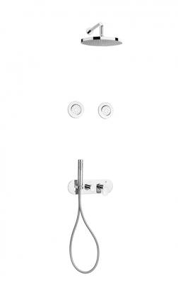 kit mitigeur de douche encastré hydromassage sfax avec 2 buses cylindriques