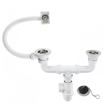 vidage bi-bac avec trop plein + chainette