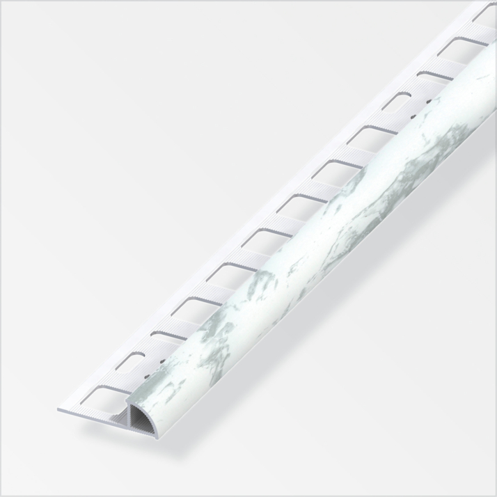 baguette profilé marbre/blanc