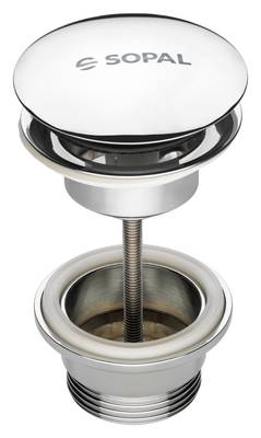 bonde de lavabo clic clac ronde en laiton