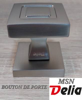 bouton de porte carré l/r satine