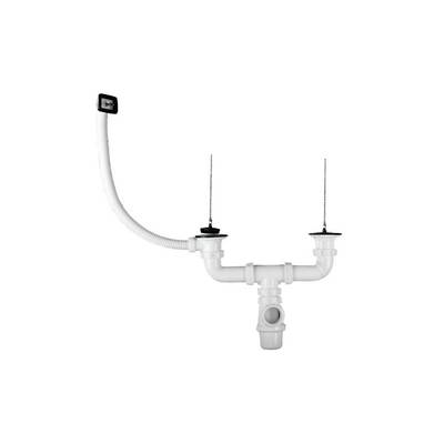 vidage evier inox double bac avec trop plein