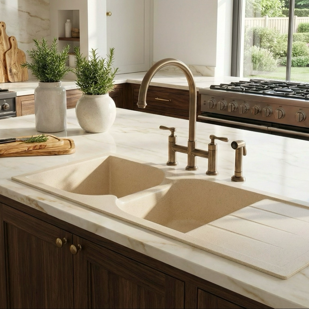 evier cuisine soltana beige