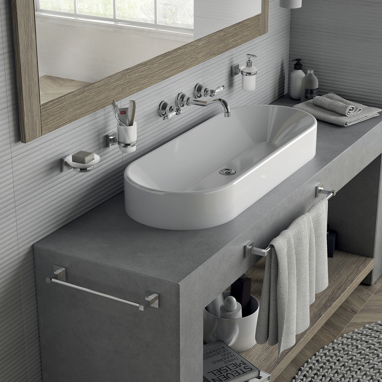 porte serviette 1b  de 45cm olimpo thumbnail 3