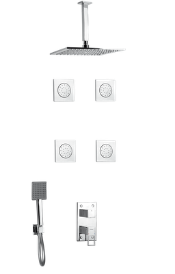 mitigeur de douche encastré hydromassage avec rain shower plafonnier zaghouan